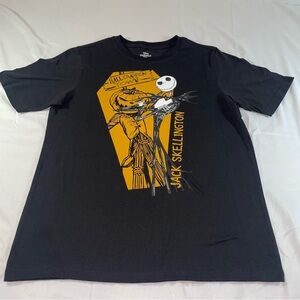 Hybrid Apparel Black and Gold Jack‎ Skellington Tee